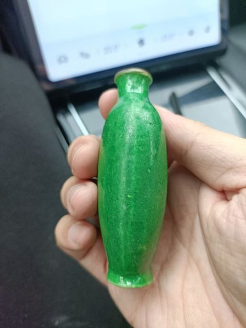 古玩陶瓷乾隆魚籽綠釉鼻煙壺拍賣,當(dāng)前價(jià)格2888元