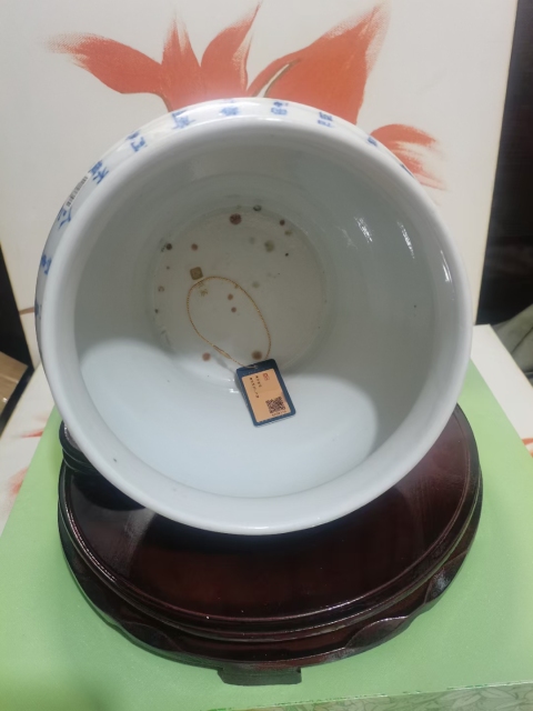 古玩陶瓷文字青花廣口罐拍賣，當前價格16800元