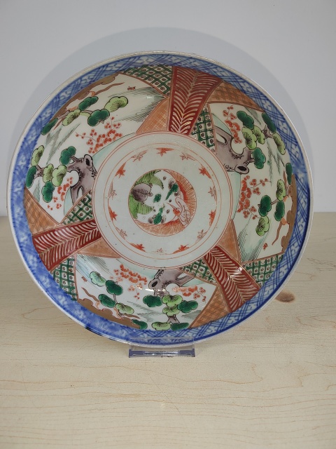 古玩陶瓷花鳥紋青花加彩碗拍賣，當(dāng)前價(jià)格700元