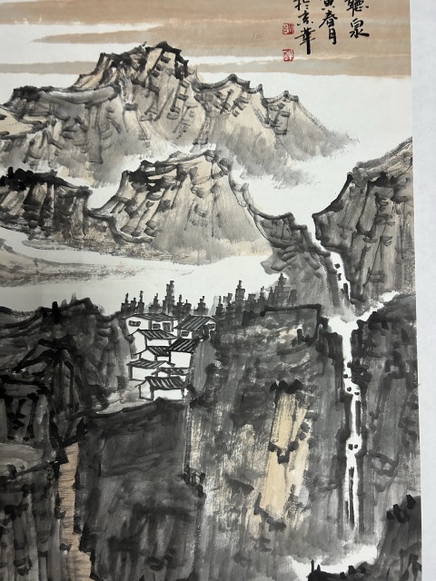 古玩字畫溫業(yè)強(qiáng)《壑嶺聽(tīng)泉》拍賣,當(dāng)前價(jià)格850元