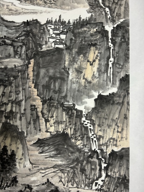 古玩字畫溫業(yè)強(qiáng)《壑嶺聽(tīng)泉》拍賣,當(dāng)前價(jià)格850元