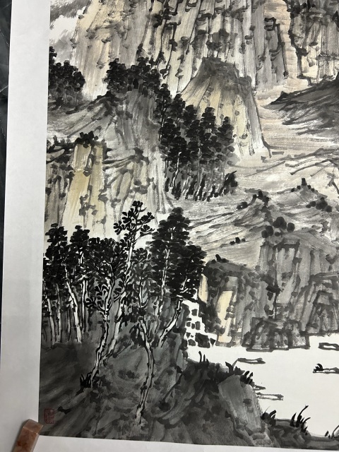 古玩字畫溫業(yè)強(qiáng)《壑嶺聽(tīng)泉》拍賣,當(dāng)前價(jià)格850元