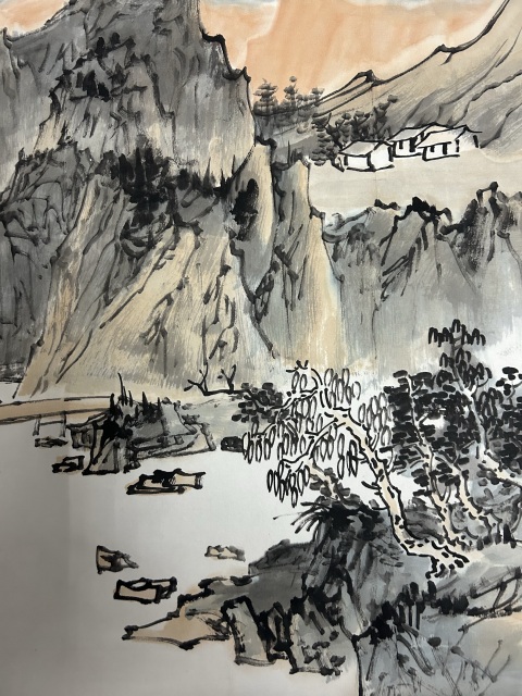 古玩字畫溫業強《山水》拍賣,當前價格598元