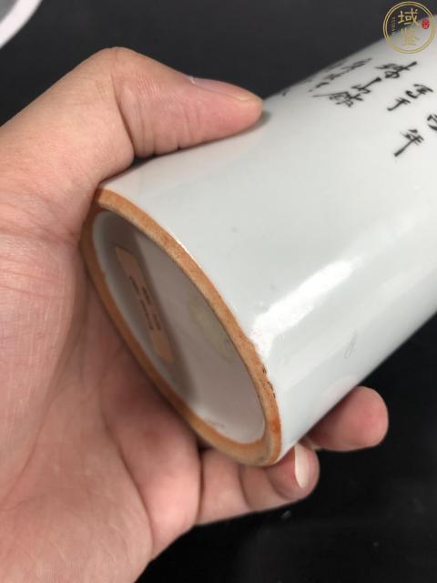 古玩陶瓷御窯廠大師安少山淺絳彩花鳥紋筆筒拍賣，當前價格4500元