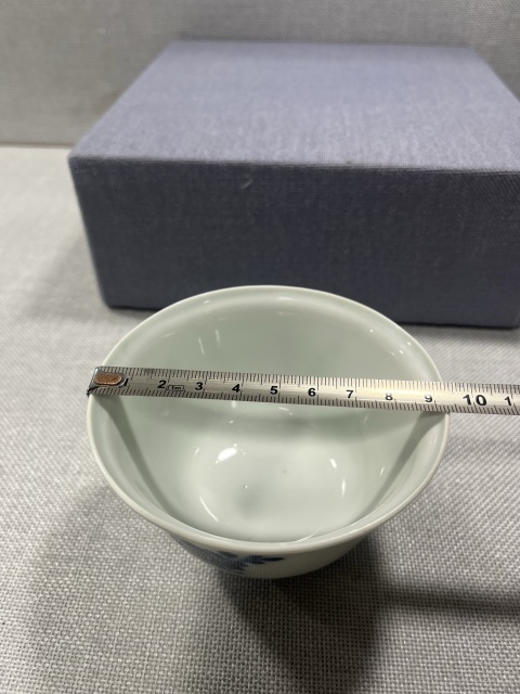 古玩陶瓷清乾隆花卉紋青花杯拍賣，當前價格2800元