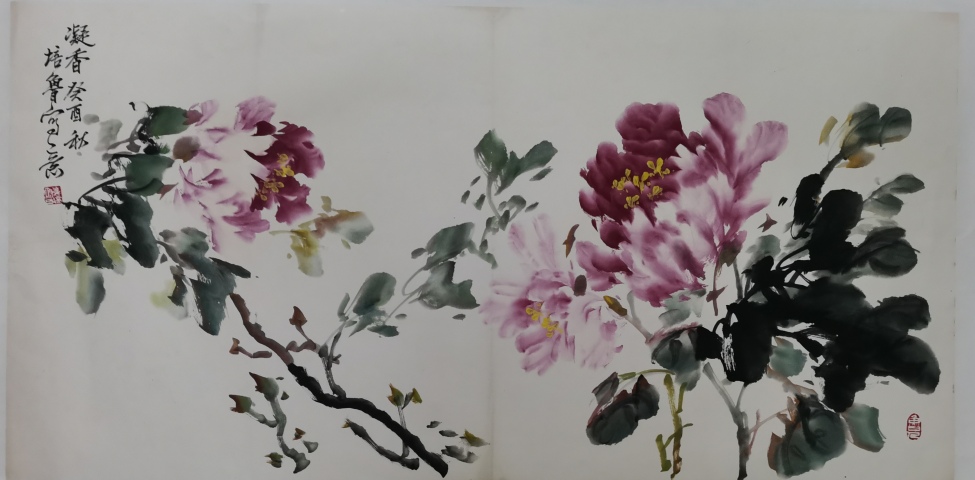 古玩字畫國畫大師王小古入室弟子老中美協會員崔培魯寫意牡丹拍賣,當前價格1488元