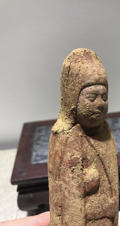 古玩陶瓷唐代胡人風帽俑（已保真）拍賣，當前價格3680元