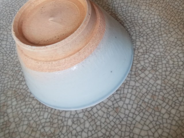 古玩陶瓷元末明初，青花斗笠碗拍賣，當前價格999元