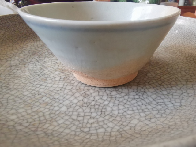 古玩陶瓷元末明初，青花斗笠碗拍賣，當前價格999元