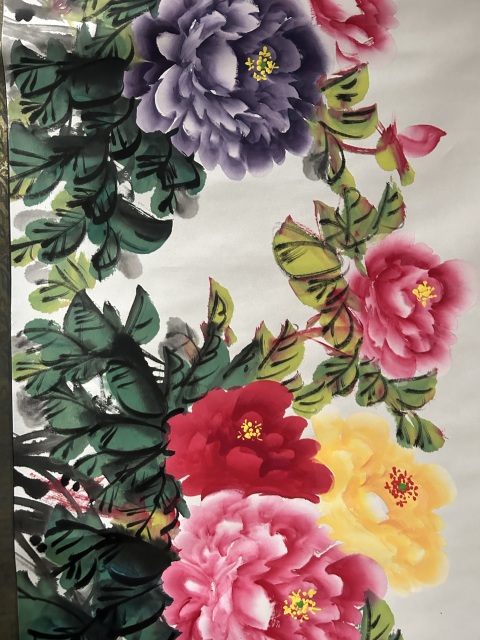 金箔　国色天香　牡丹 域鉴古玩】马桂芳精品《牡丹图.国色天香》拍卖价格/图片/值多少钱