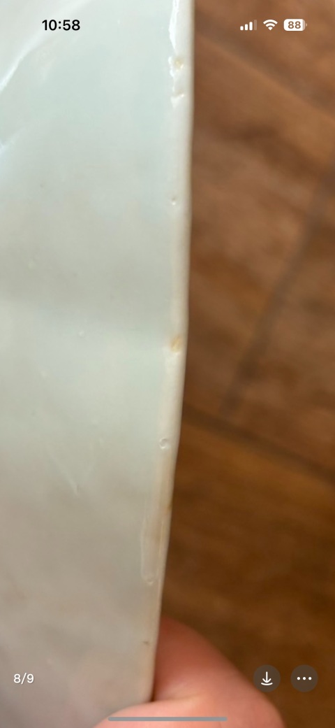 古玩陶瓷清中期青花山水人物紋四方花口盤拍賣，當前價格999元