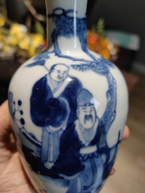 古玩陶瓷光緒青花虎溪三笑紋萊菔賞瓶拍賣,當(dāng)前價格4588元
