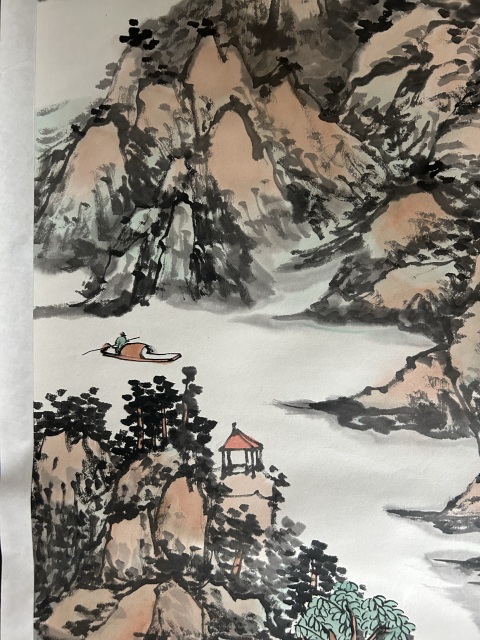 古玩字畫楊小靈山水拍賣，當(dāng)前價格980元