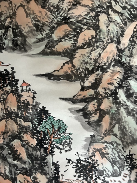 古玩字畫楊小靈山水拍賣，當(dāng)前價格980元