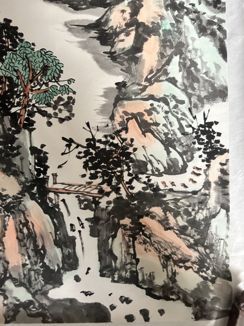 古玩字畫楊小靈山水拍賣，當(dāng)前價格980元