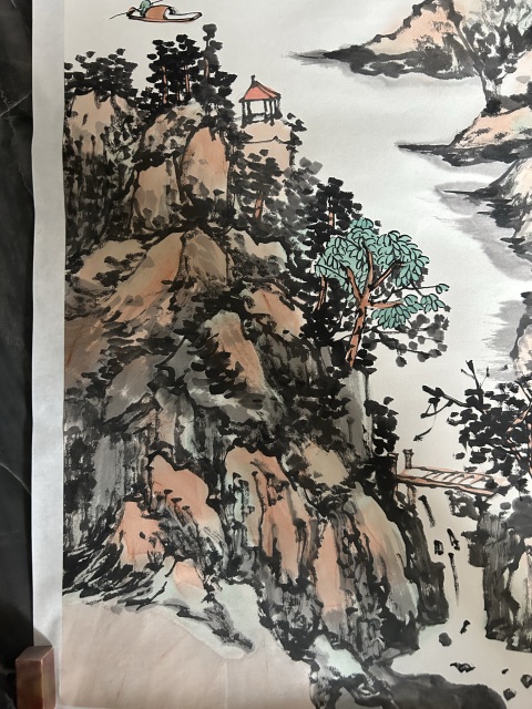 古玩字畫楊小靈山水拍賣，當(dāng)前價格980元