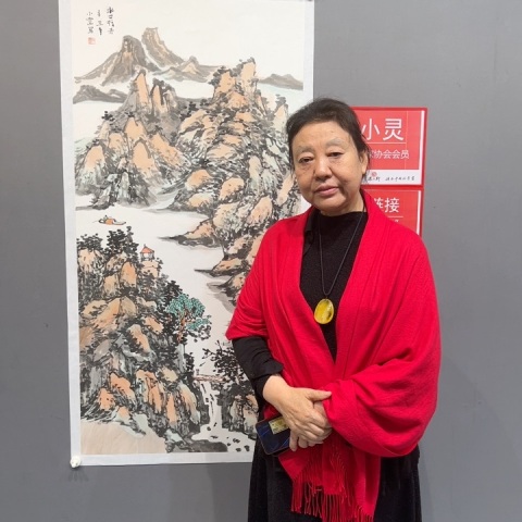 古玩字畫楊小靈山水拍賣，當(dāng)前價格980元