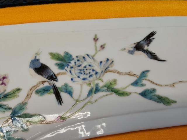 古玩陶瓷53厘米一對超級細路粉彩瓷板拍賣,當前價格6500元
