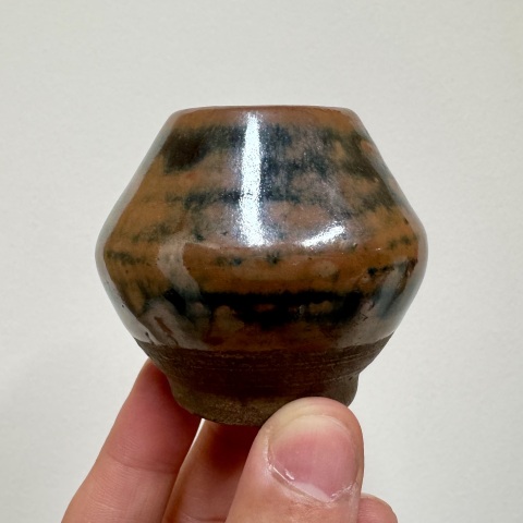 古玩陶瓷明清 磁州窯窯變黑釉雞心罐拍賣,當(dāng)前價格288元