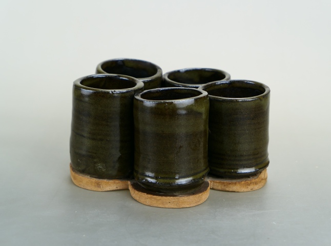 古玩陶瓷民國?茶葉末釉花插拍賣，當前價格666元