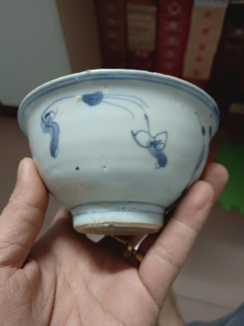 古玩陶瓷青花嬰戲圖茶碗拍賣,當前價格2500元