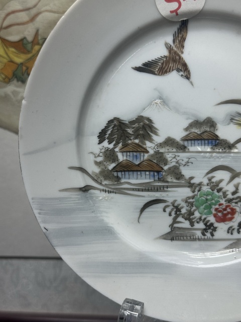 古玩陶瓷民國  飛雪連天安居樂業圖賞盤拍賣，當前價格680元