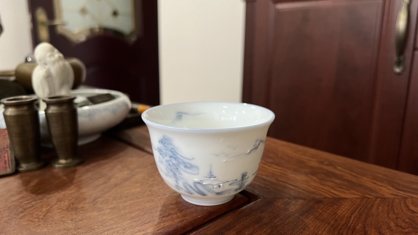 古玩陶瓷民國(guó)山水紋杯拍賣(mài),當(dāng)前價(jià)格355元