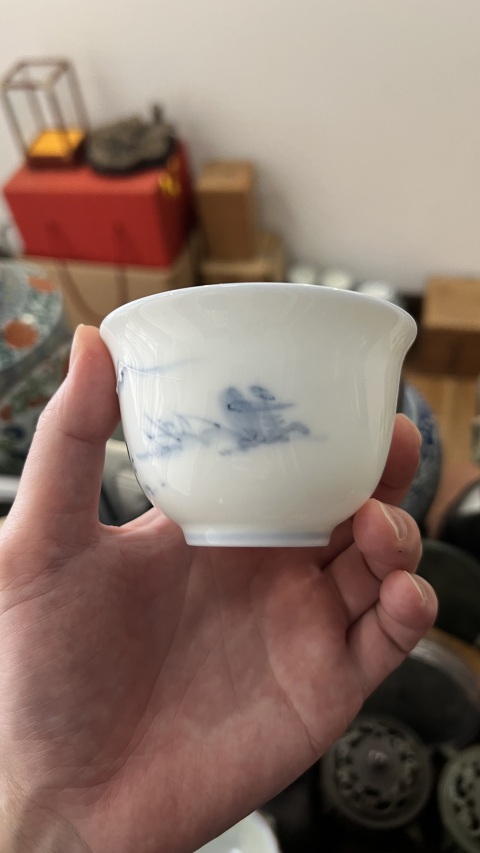 古玩陶瓷民國(guó)山水紋杯拍賣(mài),當(dāng)前價(jià)格355元