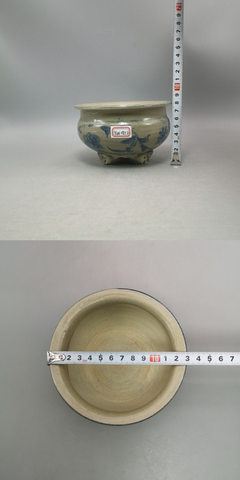 古玩陶瓷明代花卉纏枝青花爐拍賣，當前價格3980元