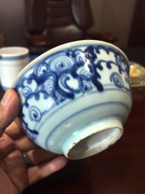 古玩陶瓷永樂青花云氣紋茶碗拍賣,當(dāng)前價格18888元