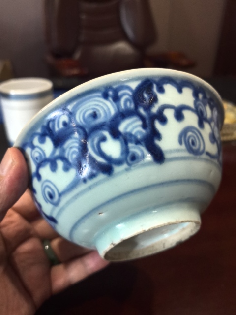 古玩陶瓷永樂青花云氣紋茶碗拍賣,當(dāng)前價格18888元