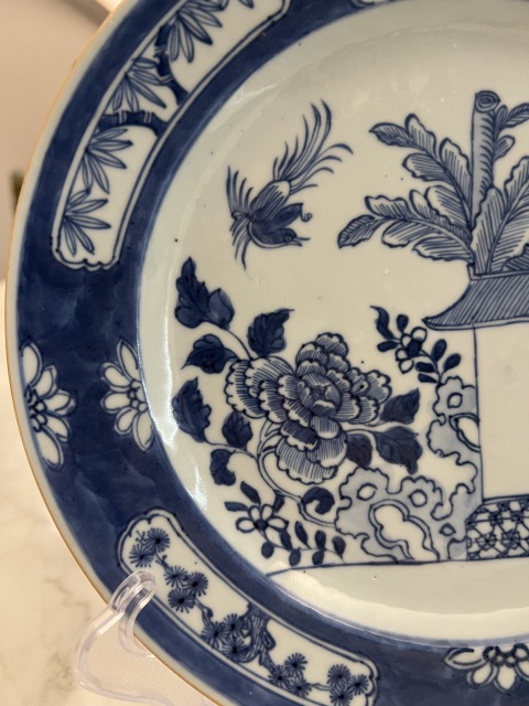古玩陶瓷清·康熙/花鳥紋青花盤拍賣,當前價格2900元
