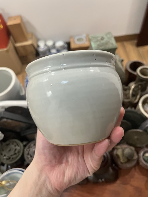 古玩陶瓷白釉罐拍賣,當前價格299元
