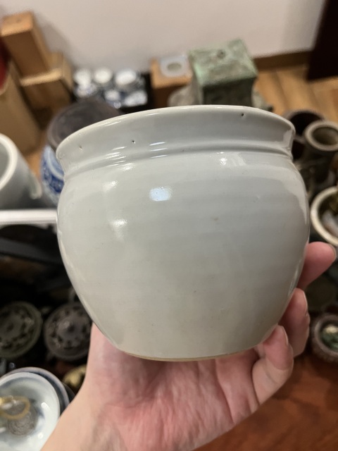 古玩陶瓷白釉罐拍賣,當前價格299元