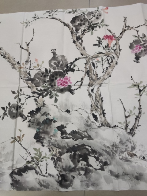 古玩字畫中美協會員名家師行坤 碩果累累拍賣，當前價格2288元