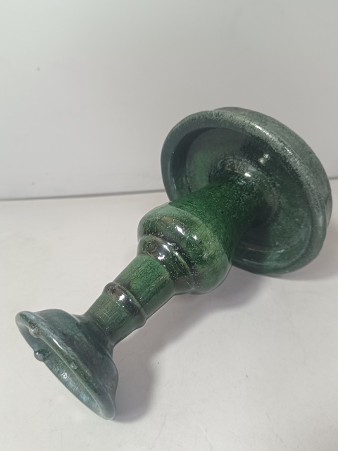 古玩陶瓷綠釉大燈臺拍賣，當前價格180元