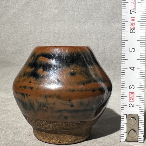 古玩陶瓷明清 磁州窯窯變黑釉雞心罐拍賣,當(dāng)前價格288元