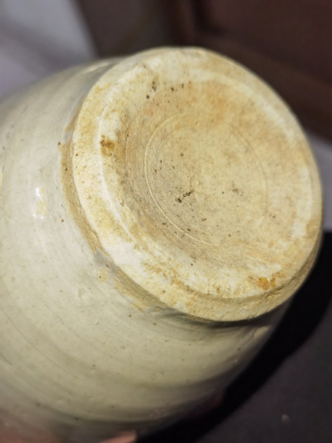 古玩陶瓷龍泉窯青白釉點褐彩罐拍賣，當前價格400元