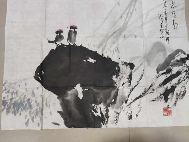 古玩字畫已故中美協會員名家鄭玉崑 守望拍賣，當前價格1688元