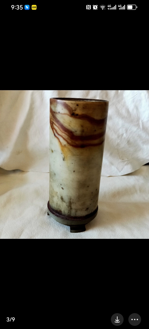 古玩玉器筆筒拍賣，當(dāng)前價(jià)格1500元