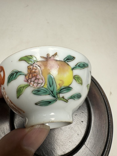古玩陶瓷粉彩福壽三多紋茶杯拍賣,當前價格3800元