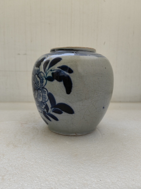 古玩陶瓷青花花卉紋罐拍賣,當前價格580元