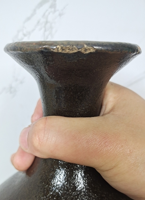 古玩陶瓷磁州窯茶葉末釉玉壺春瓶拍賣,當(dāng)前價格1580元
