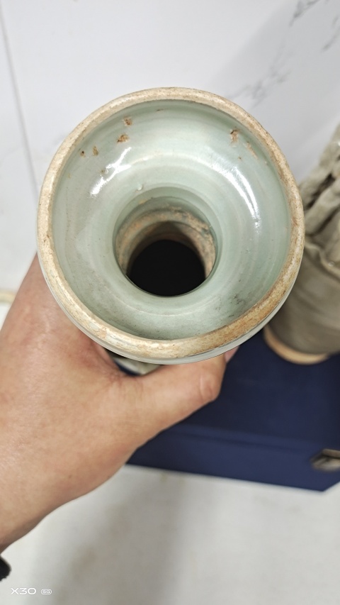 古玩陶瓷宋代青白釉堆塑谷倉瓶拍賣，當前價格599元