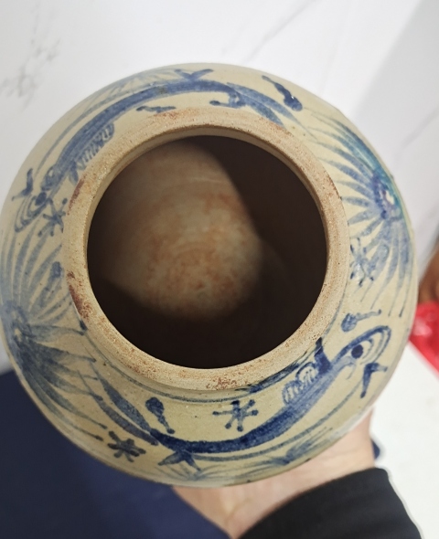 古玩陶瓷元末明初青花花卉紋將軍蓋罐拍賣，當前價格8888元