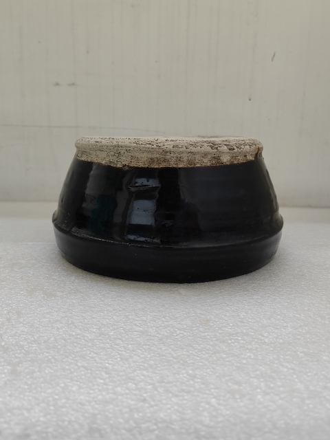 古玩陶瓷磁州窯黑釉斂口盆拍賣,當前價格680元