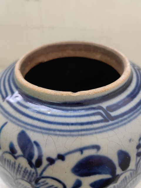 古玩陶瓷青花花卉紋罐拍賣,當前價格580元