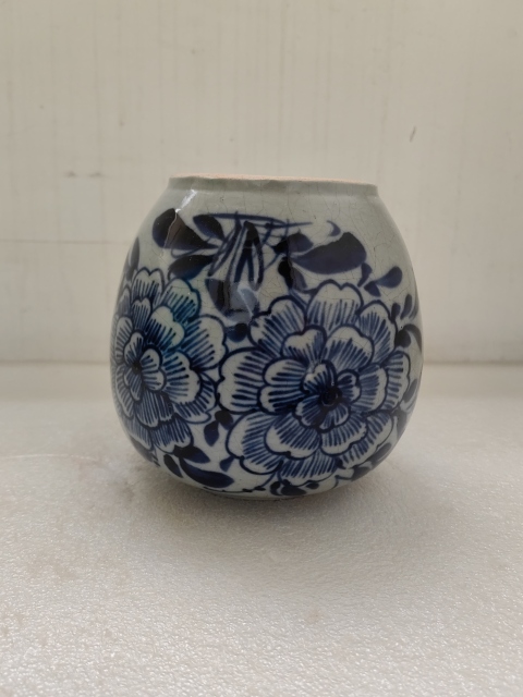 古玩陶瓷青花花卉紋罐拍賣,當前價格580元