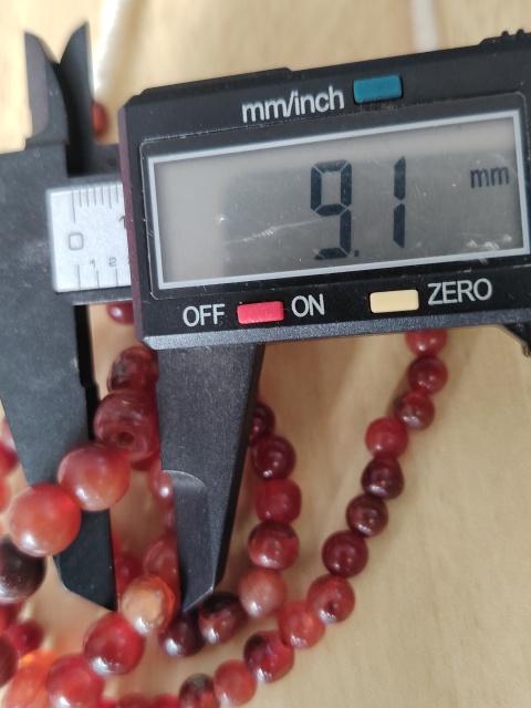古玩玉器清代天然紅瑪瑙珠鏈拍賣,當前價格533元