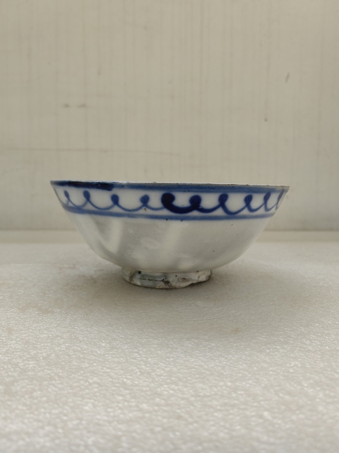 古玩陶瓷清代磁州窯青花碗拍賣，當前價格398元